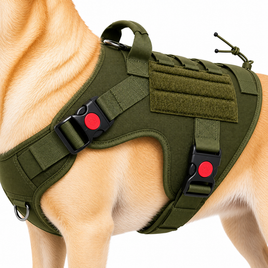 Tactical Dog Harness No-Pull Heavy Duty, Adjustable with Easy Handle (Large Size Dogs)