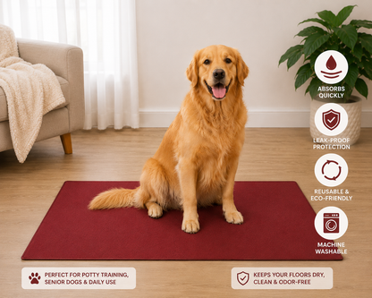 Reusable Machine Washable Pee Mat for Dogs (Pack of 2)