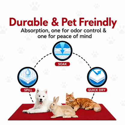 Reusable Machine Washable Pee Mat for Dogs (Pack of 2)