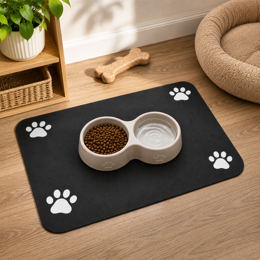 Pet Feeding Mat, Food & Water Bowl Mat for Dogs