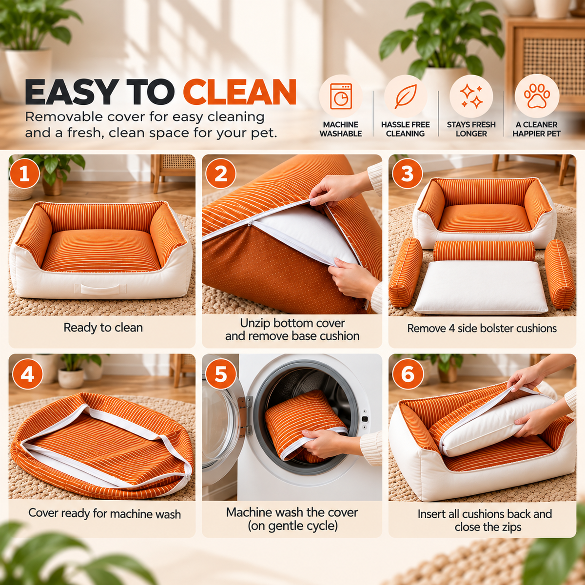 Premium Winter Bed for Dogs, Ultra Soft, Cozy, Washable & anti-skid