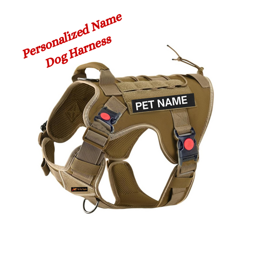 Personalized Dog Harness - Tactical Dog Harness No-Pull Heavy Duty, Adjustable (Large Size Dogs)
