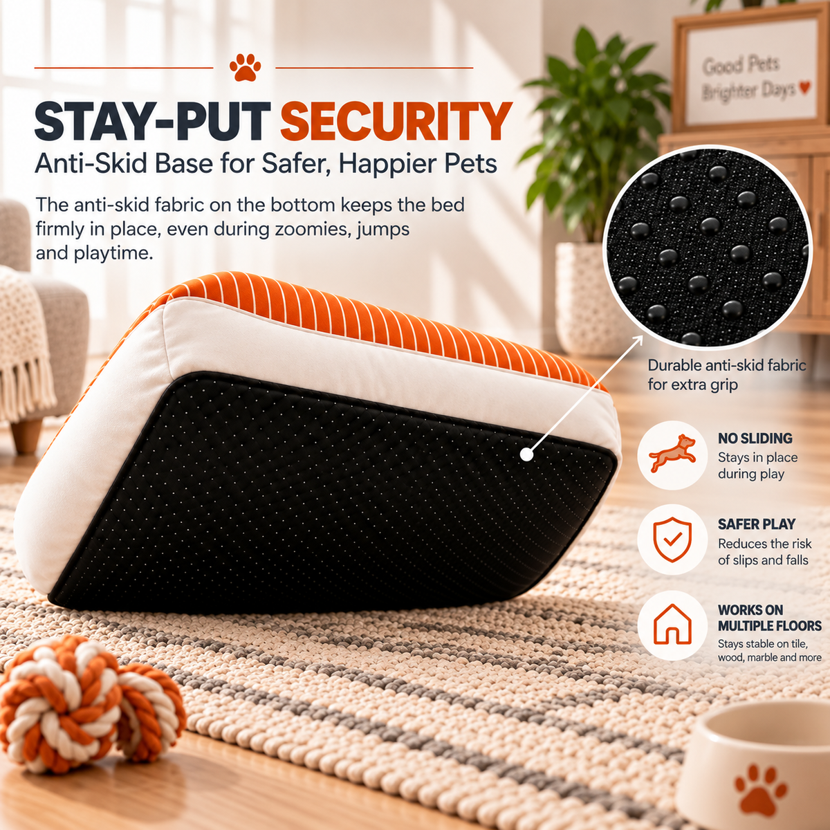 Premium Winter Bed for Dogs, Ultra Soft, Cozy, Washable & anti-skid
