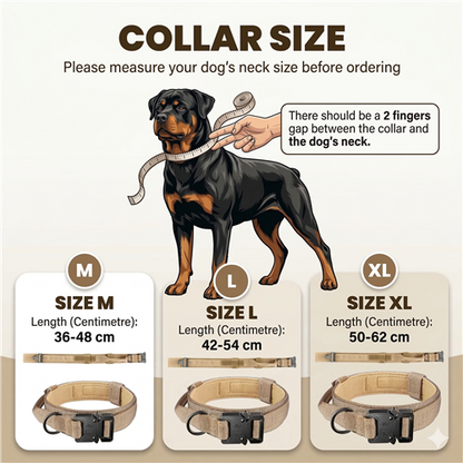 Heavy Duty Dog Collar & Leash Set with Control Handle, Adjustable Training Collar with Metal Buckle