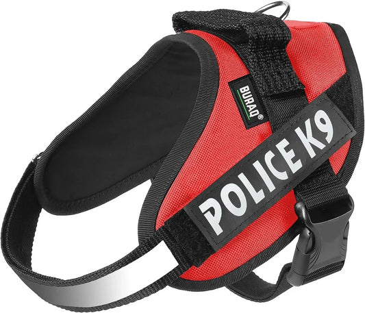 K9 Dog Body Belt Padded No Pull Harness (Red)